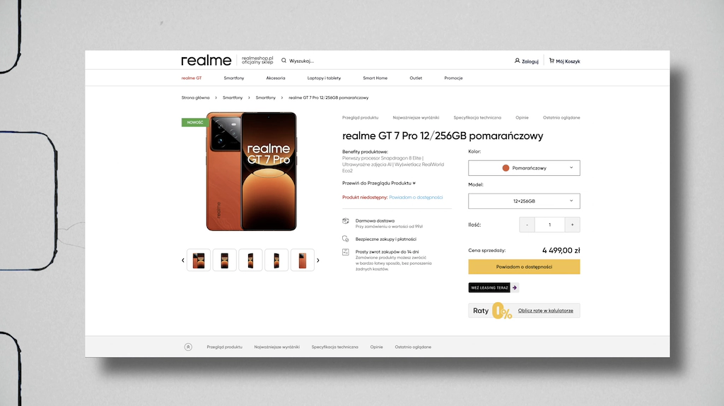 Realme GT 7 Pro zabrakło kropki nad i